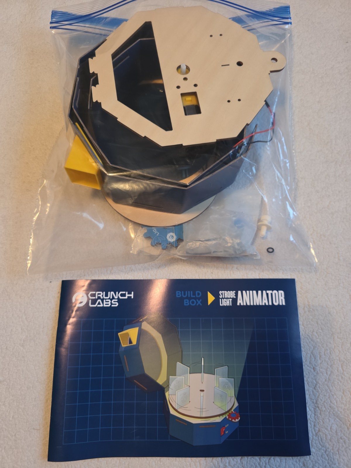 Crunch Labs Mark Rober Strobe Light Animator Build Box, Complete, No Box