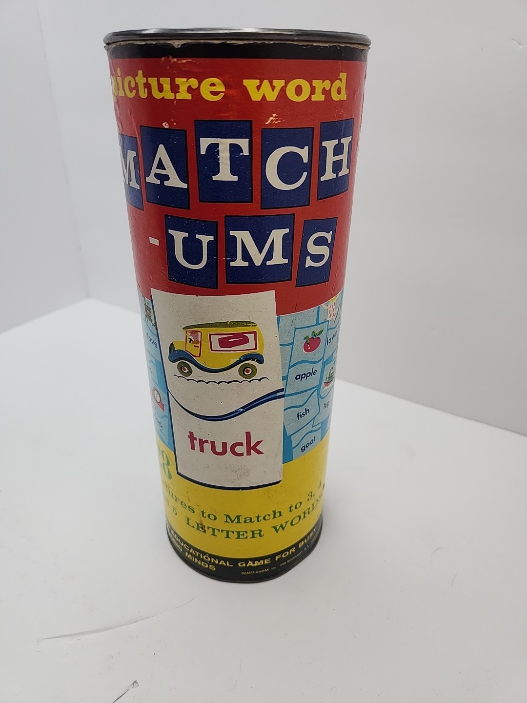 Vintage 1960s Harett-Gilmar picture word Match-sums Educational Game | Complete