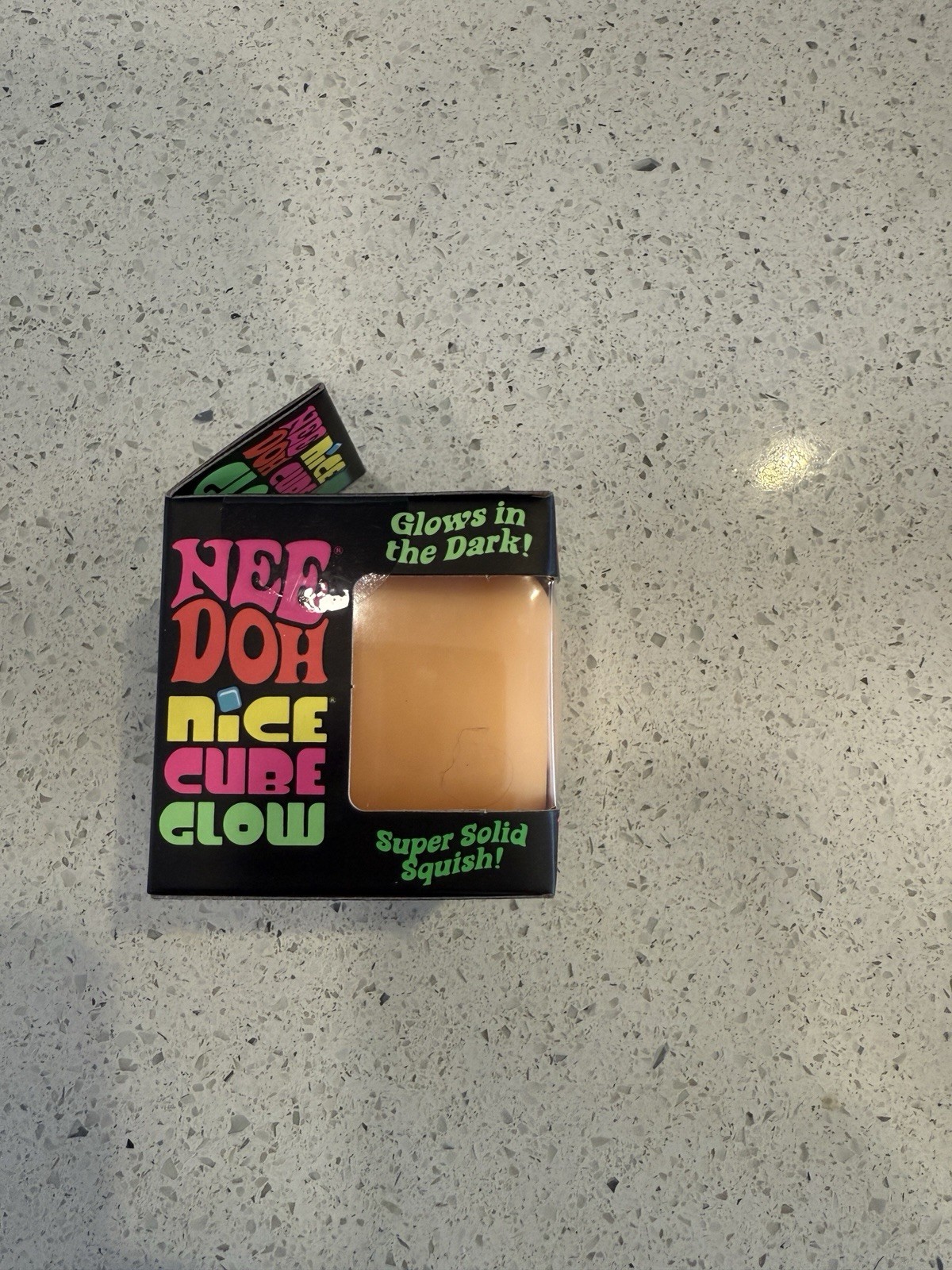 RARE! Orange NeeDoh Nice Cube Glow – Super Solid Squish Sensory Toy