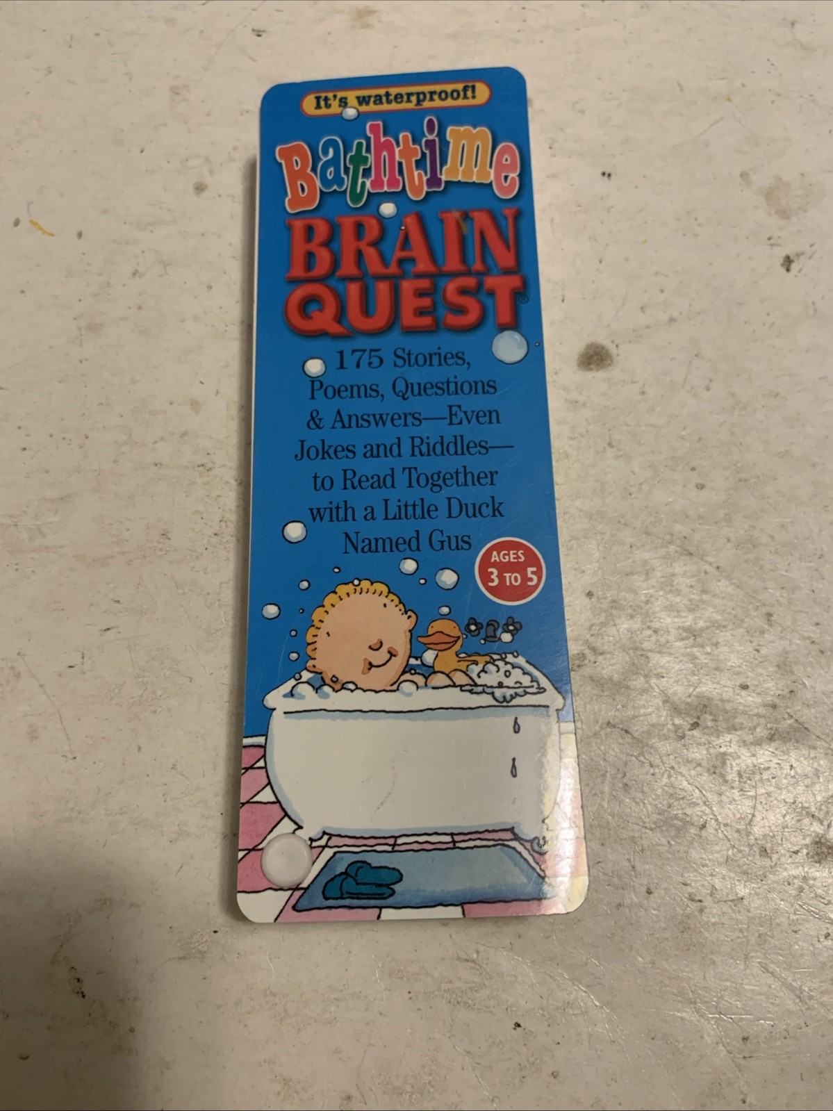 Bath Time Brain Quest Preschool Ages 3-5 Workman Publishing Waterproof. B32