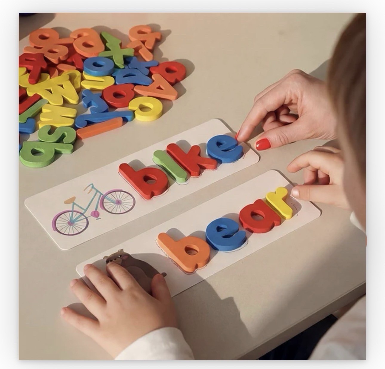 Montessori Generation Wooden Spelling Game Learning Baby Children New