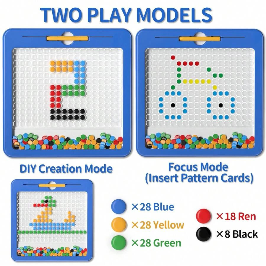 Magnetic Dots Board Kids Toys 3-6 Years Art Pad Montessori