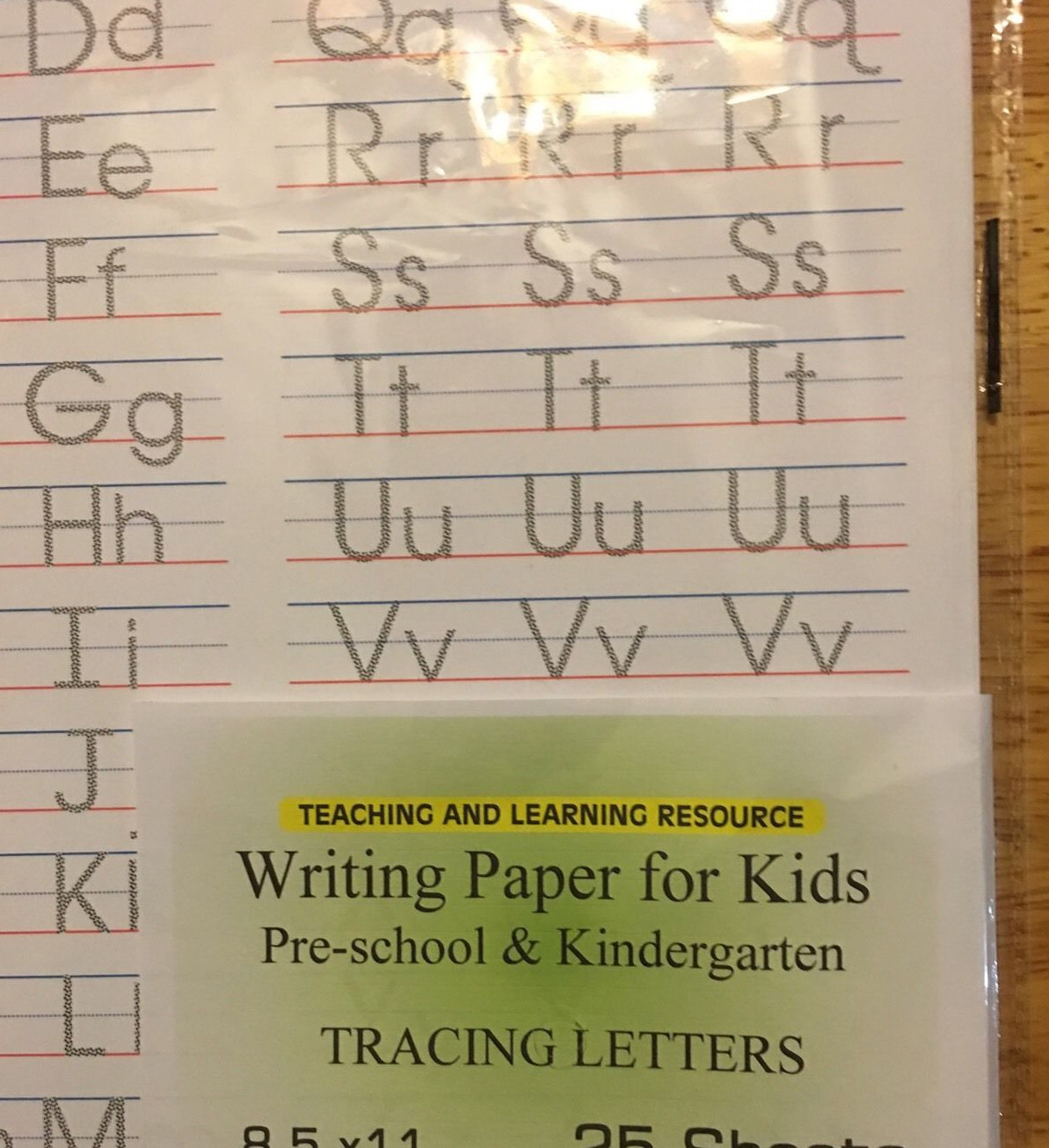 Writing Paper for Kids – TRACING LETTERS – 11X 8.5 in, 20 lb, 100 sheets
