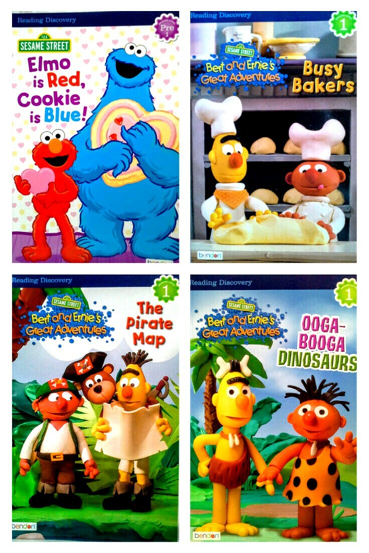 Sesame Street Bert & Ernie’s Great Adventures Reading Pre-K to 1: CHOICE -4 NEW!