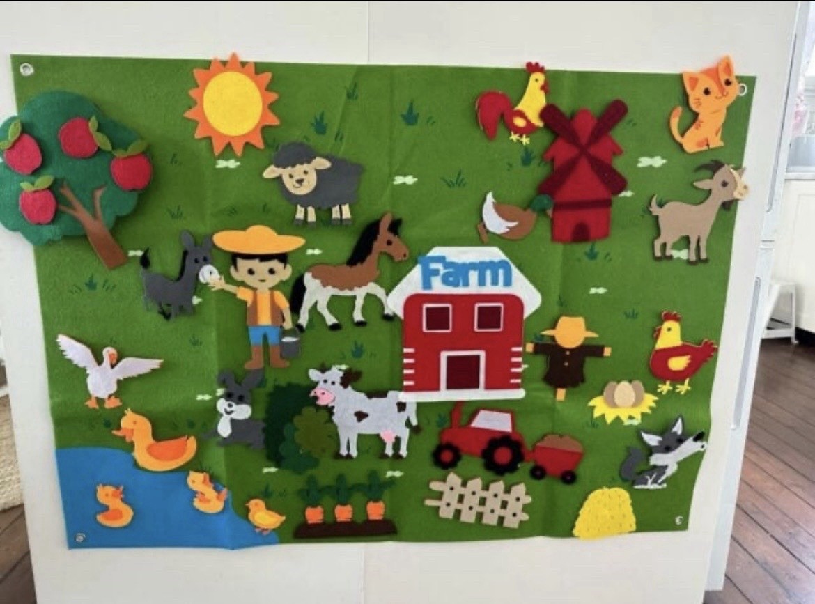 Farm Animal Felt Board Set, 3.5ft, 38 Pieces