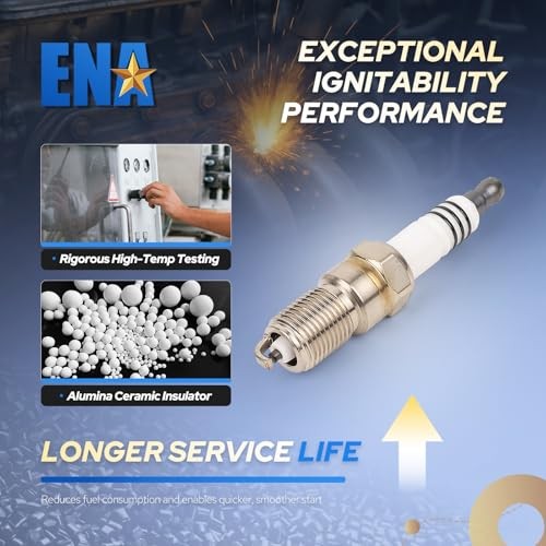 ENA Set of 6 Spark Plug with Wire Set 3.8L Compatible with Buick Chevy Pontiac