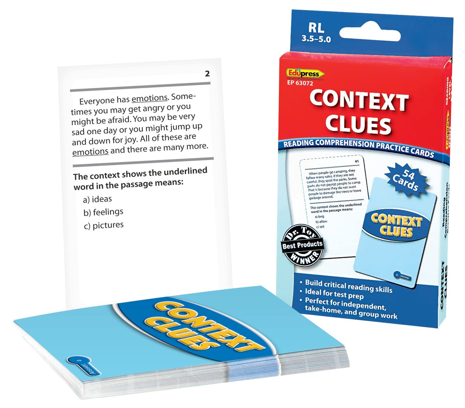 Context Clue Flash Cards Level 3.5 To 5.0 54 Self Checking Educational Cards