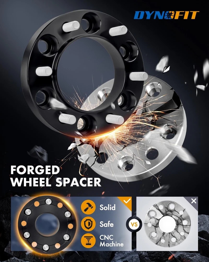 dynofit 6×5.5 Wheel Spacers 1.5 Inch for Toyota Tacoma/4Runner/FJ Cruiser, 10…