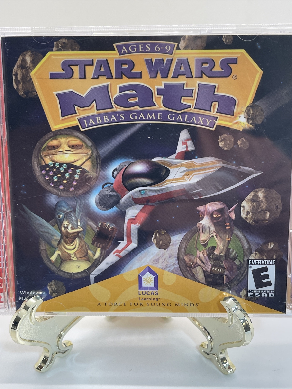 Star Wars Math Jabbas Game Galaxy PC CD ROM Computer Game Windows 98 XP Vintage