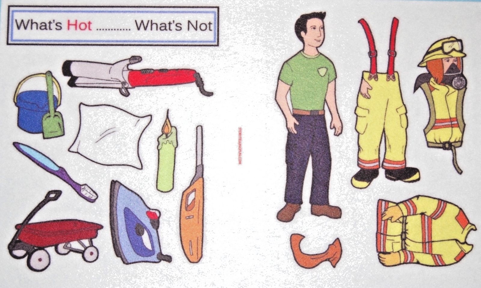 Fire Safety Felt / Flannel Board Set (includes Fireman to dress)