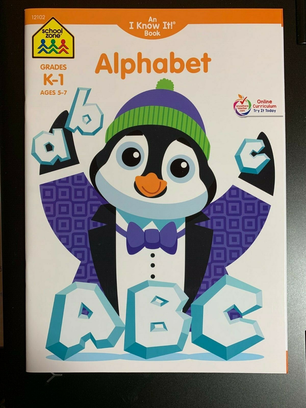 SCHOOL ZONE ALPHABET GRADES K-1 AGES 5-7 WORKBOOK Education Children KIDS FUN!