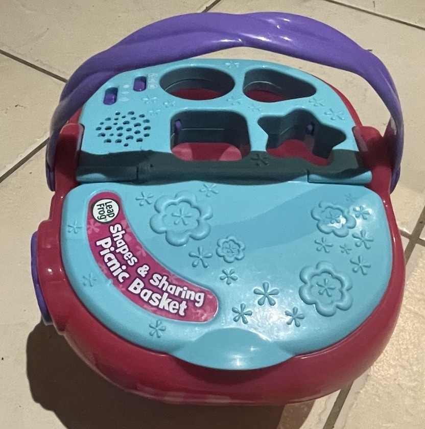 Leapfrog Shapes and Learning Picnic Basket Interactive Pink and Blue Full Set