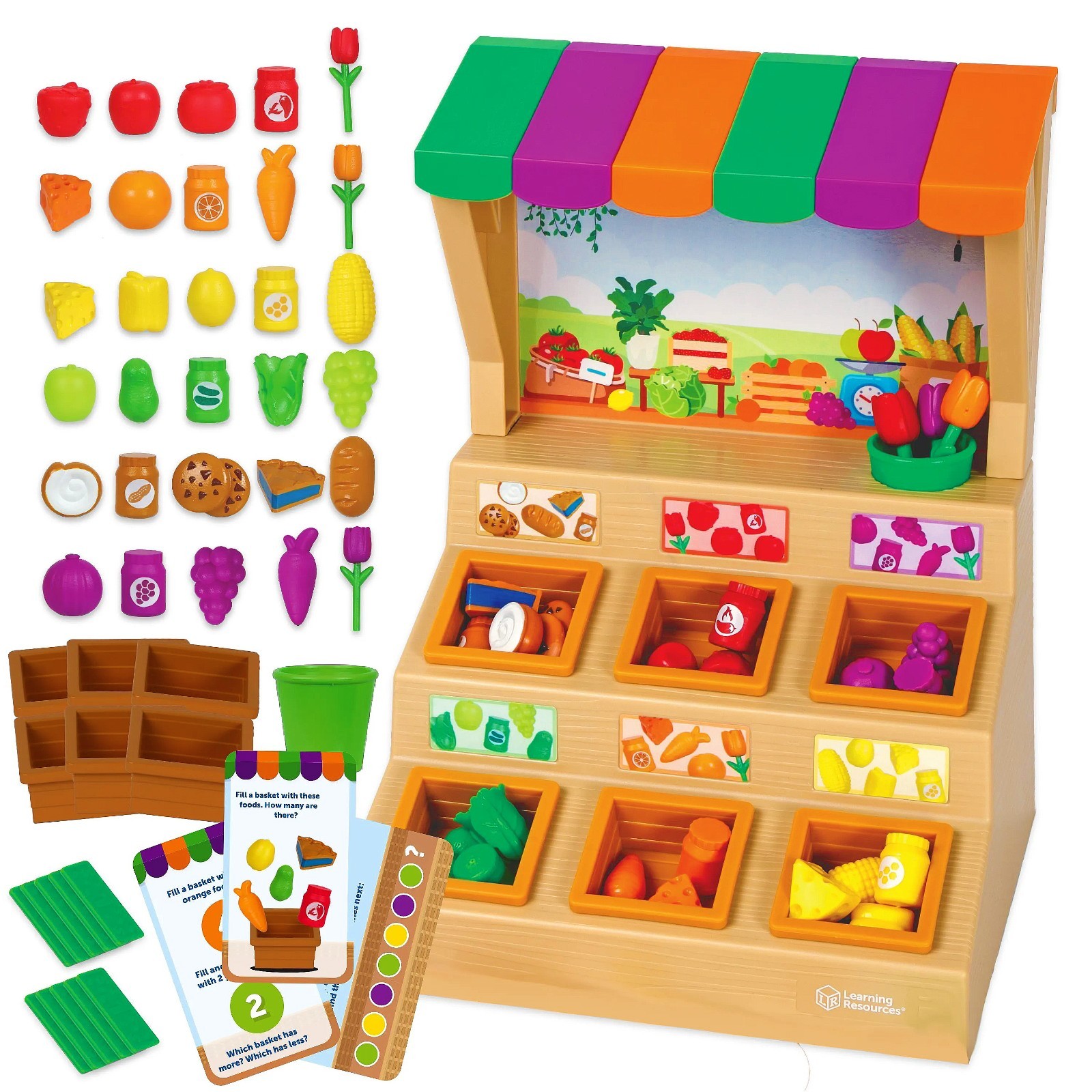 Learning Resources Mini Farmstand Sorting Set 63Pcs Educational Colorful Fun Toy