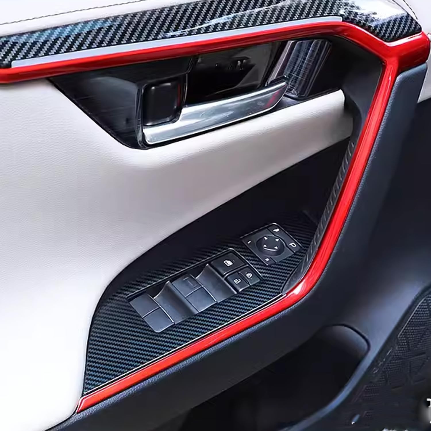 Interior Inner Armrest Frame Handle Cover for Toyota RAV4 2019 2020 2021 2022…