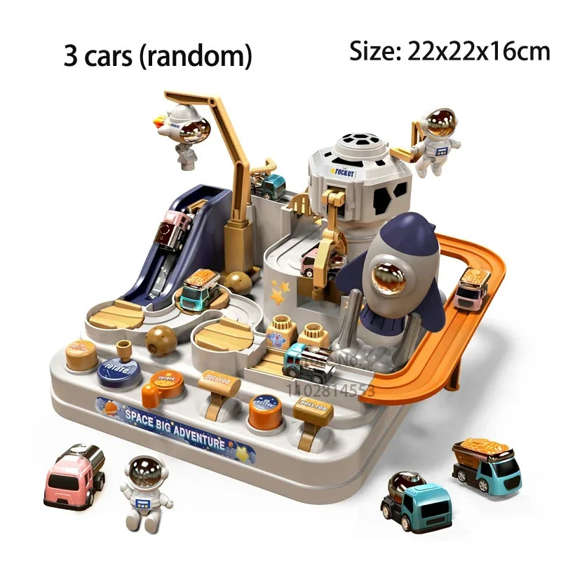 Racing Rail Car Model Educational Toys Children Track Adventure Game Brain Mecha