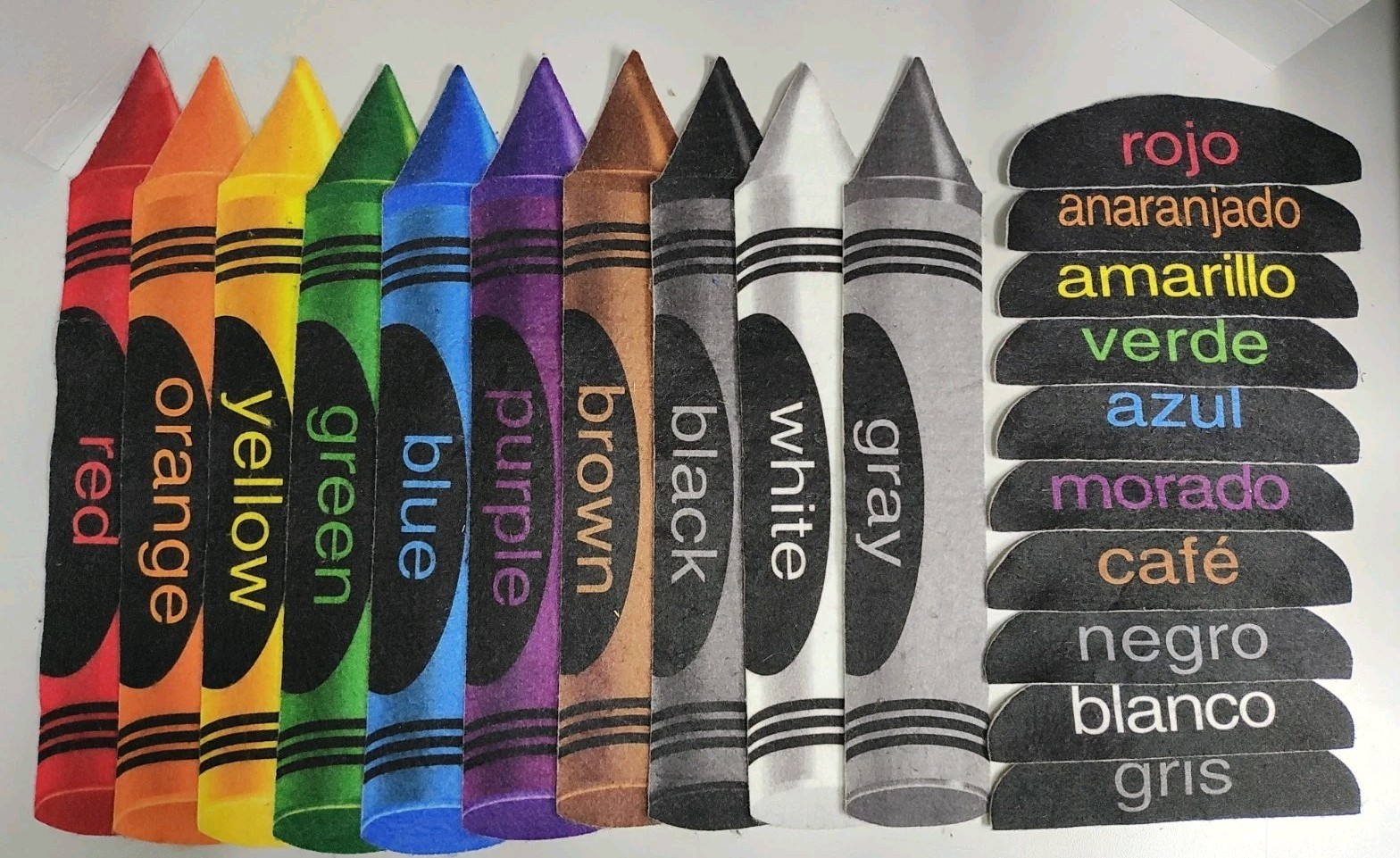 Vintage Story Teller Board Large Felt Color Crayons English & Spanish Language