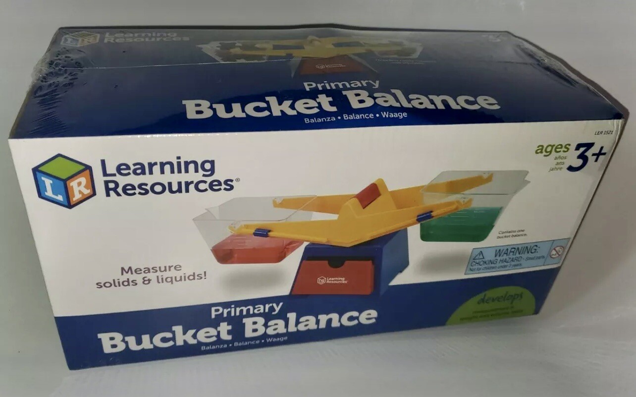 Learning Resources Primary Bucket Balance Scale Teaching Weigh Measure NEW