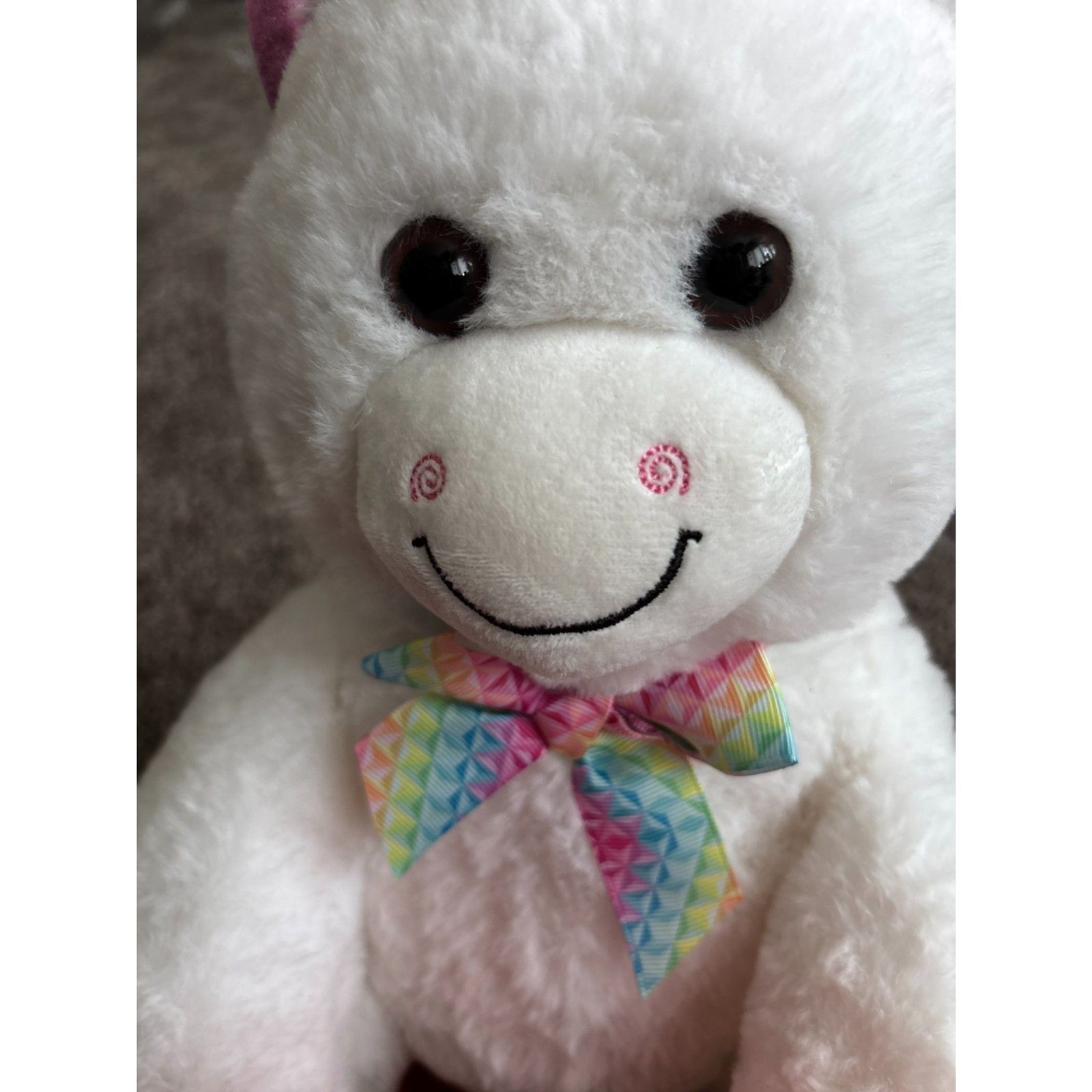 HUG FUN Peek A Boo Interactive Talking /Giggles 14″ Plush Rainbow Unicorn NWT