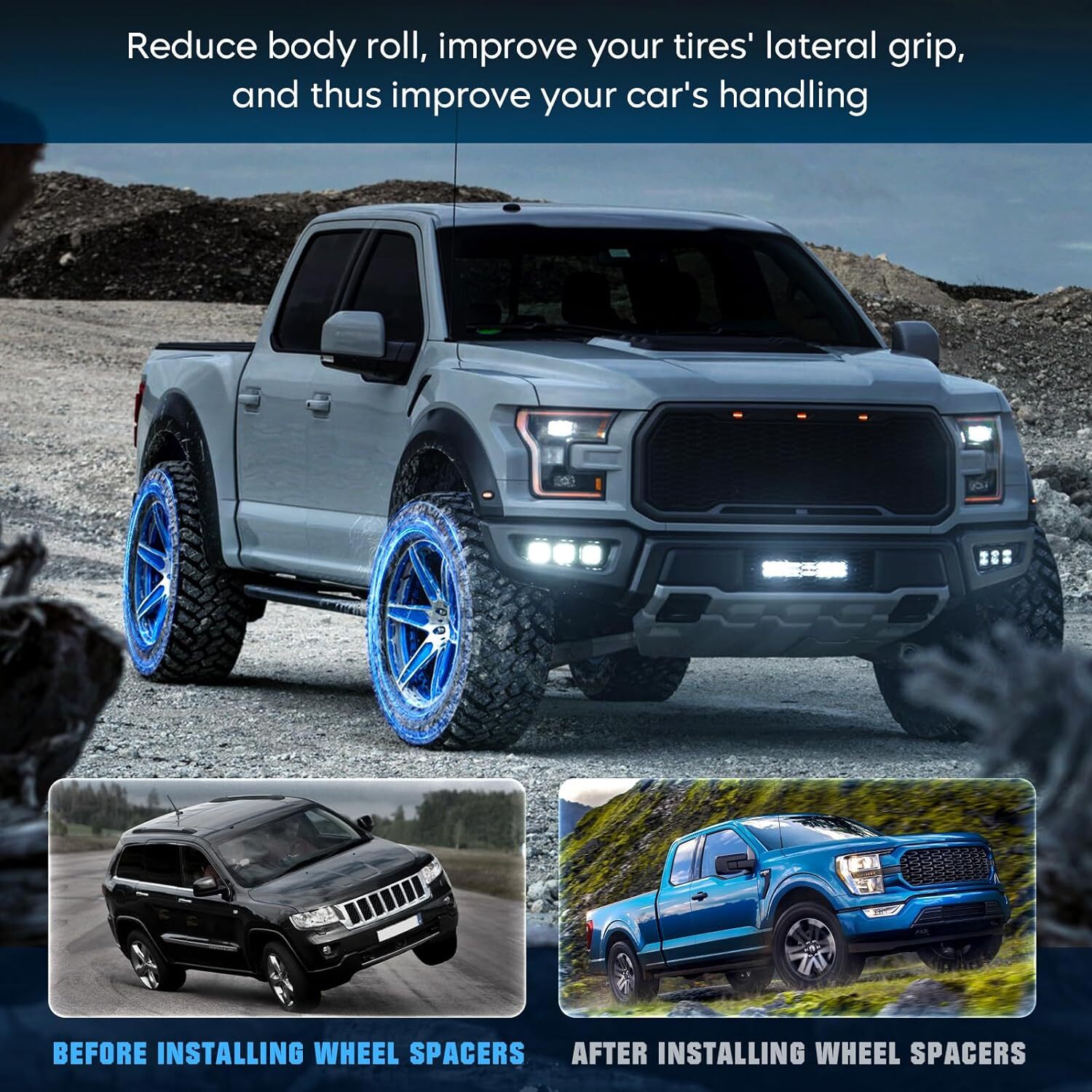 Youxmoto 4PCS 6X5.5 2in Wheel Spacers 77.8mm Bore Hub Fit for Ram 1500