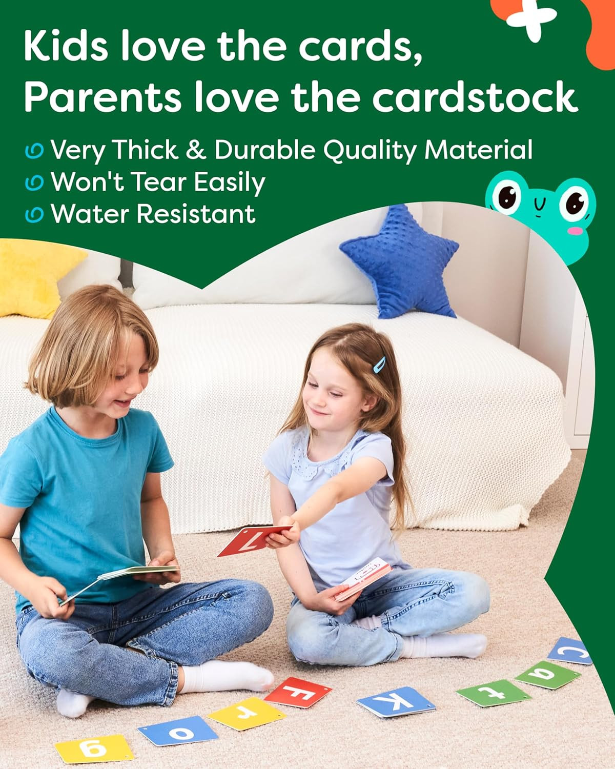 THE BAMBINO TREE Alphabet Flash Cards – Thick ABC Flash Cards for Kids Ages 3-6
