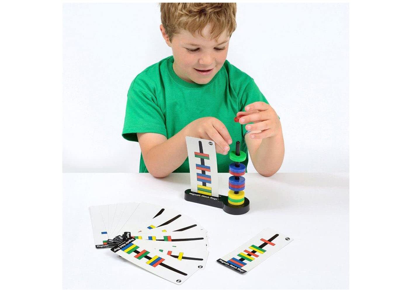 Magnetic Match Rings Educational STEM Toy for Kids Ages 3 and Up