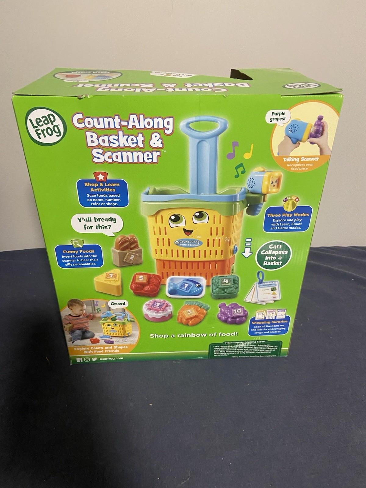 Leapfrog Count-Along Basket And Scanner Educational Learning Counting Toy