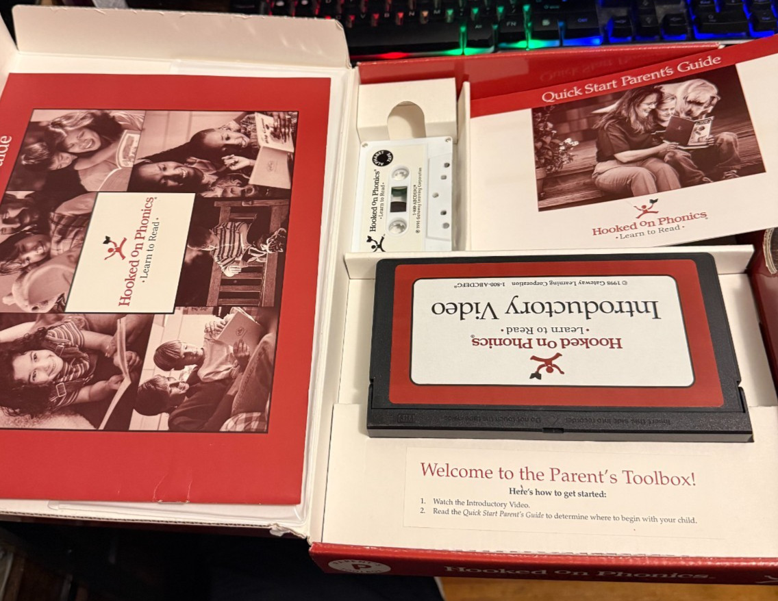 Hooked On Phonics Parents Toolbox Learn To Read,Cassette/Guidebook/Quick Bk,VHS)