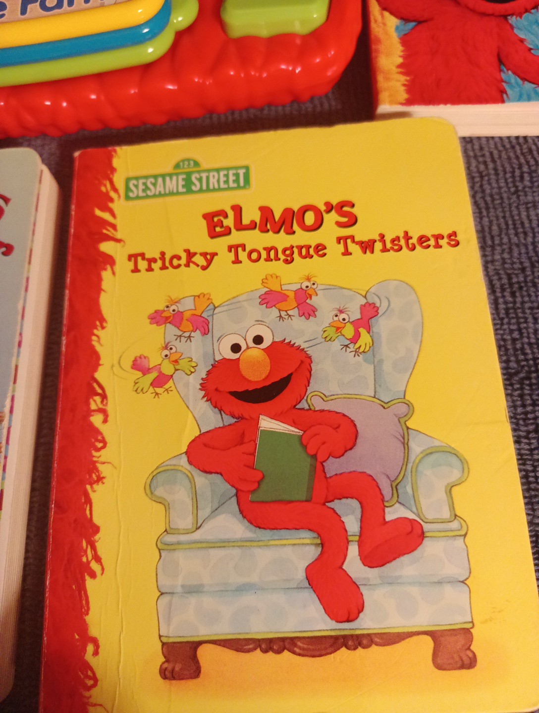 Sesame Street Elmo Goes to the Farm Interactive Musical Toy Book, 3 Book Lot
