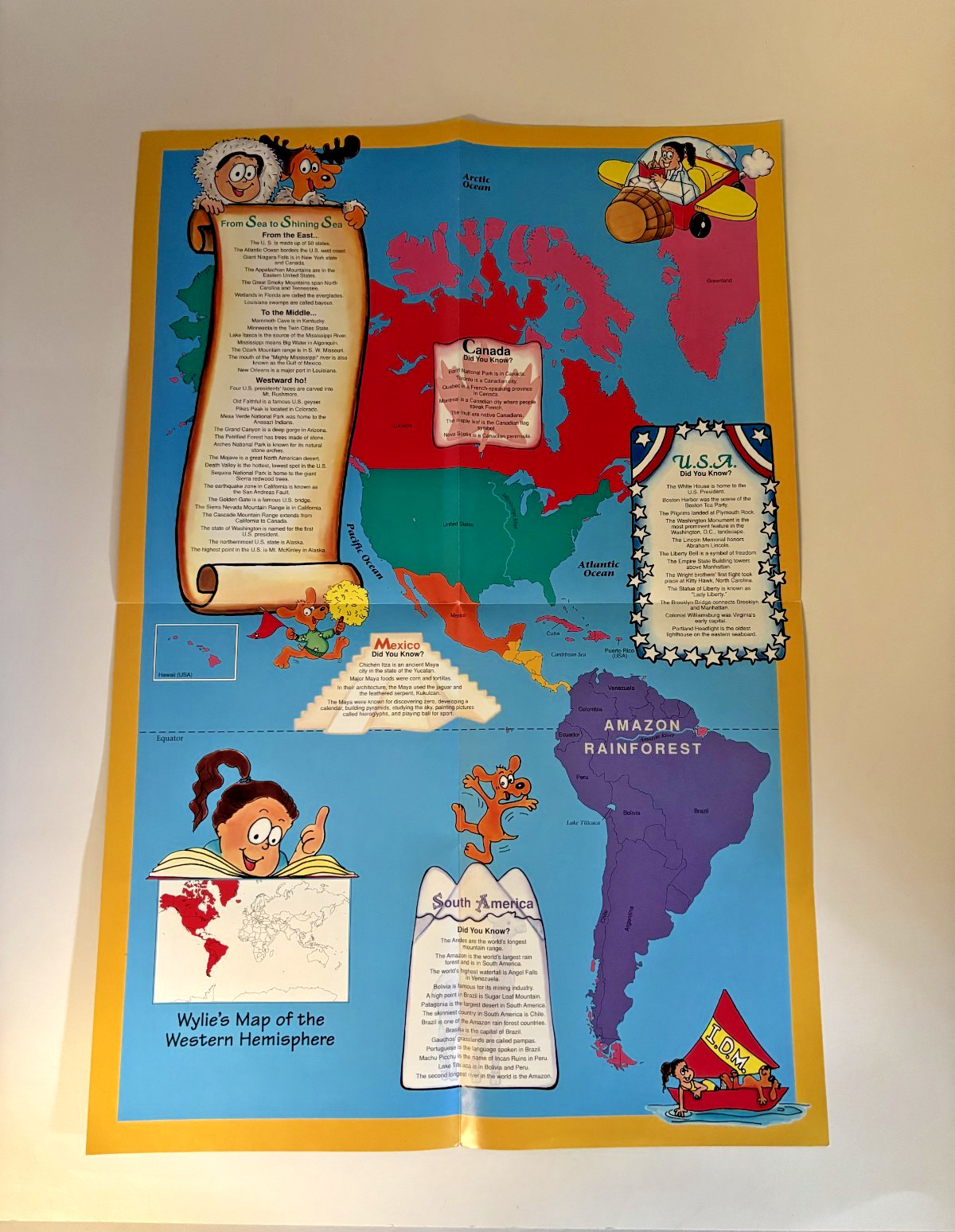 Vintage 1980s Discovery Toys Think It Through Tiles + 12 Books Map Learning Set