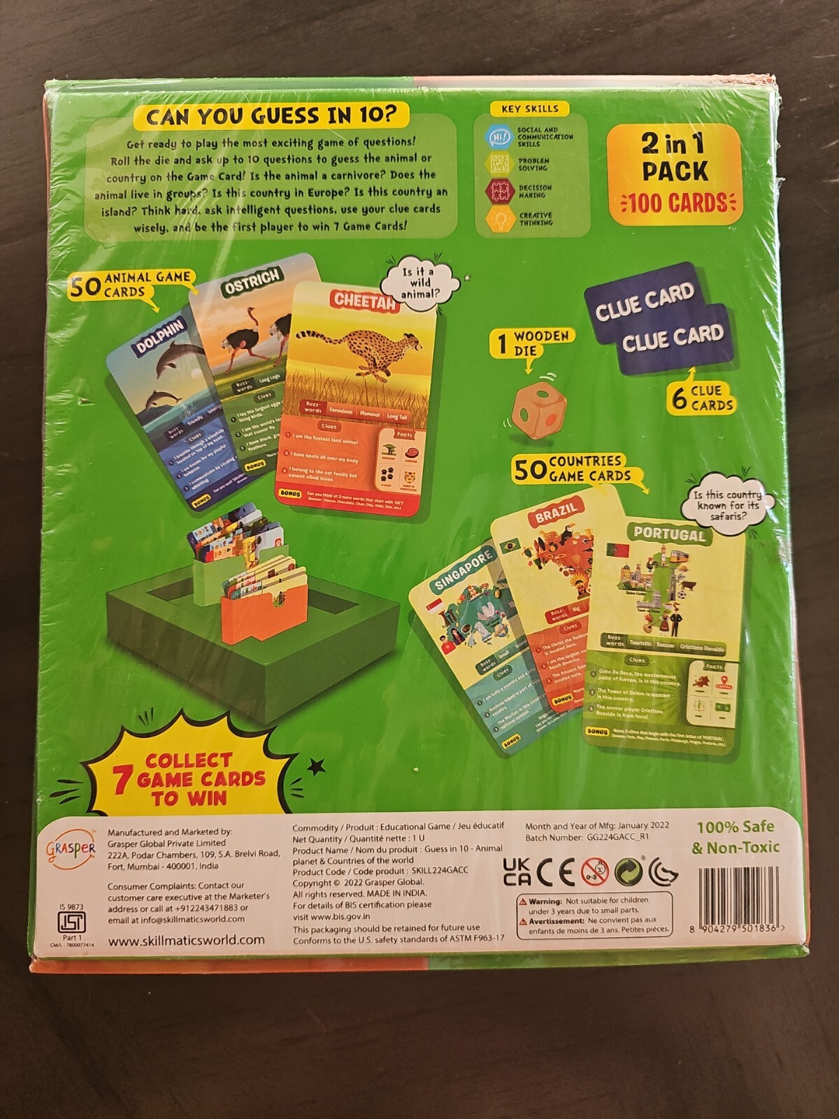 Skillmatics Card Game : Guess in 10 Animal Planet & Countries Of The World Age6