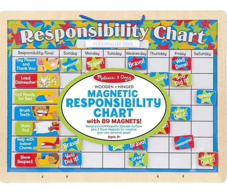 My Responsibility Chore Chart Melissa & Doug Hanging Magnetic Parts READ