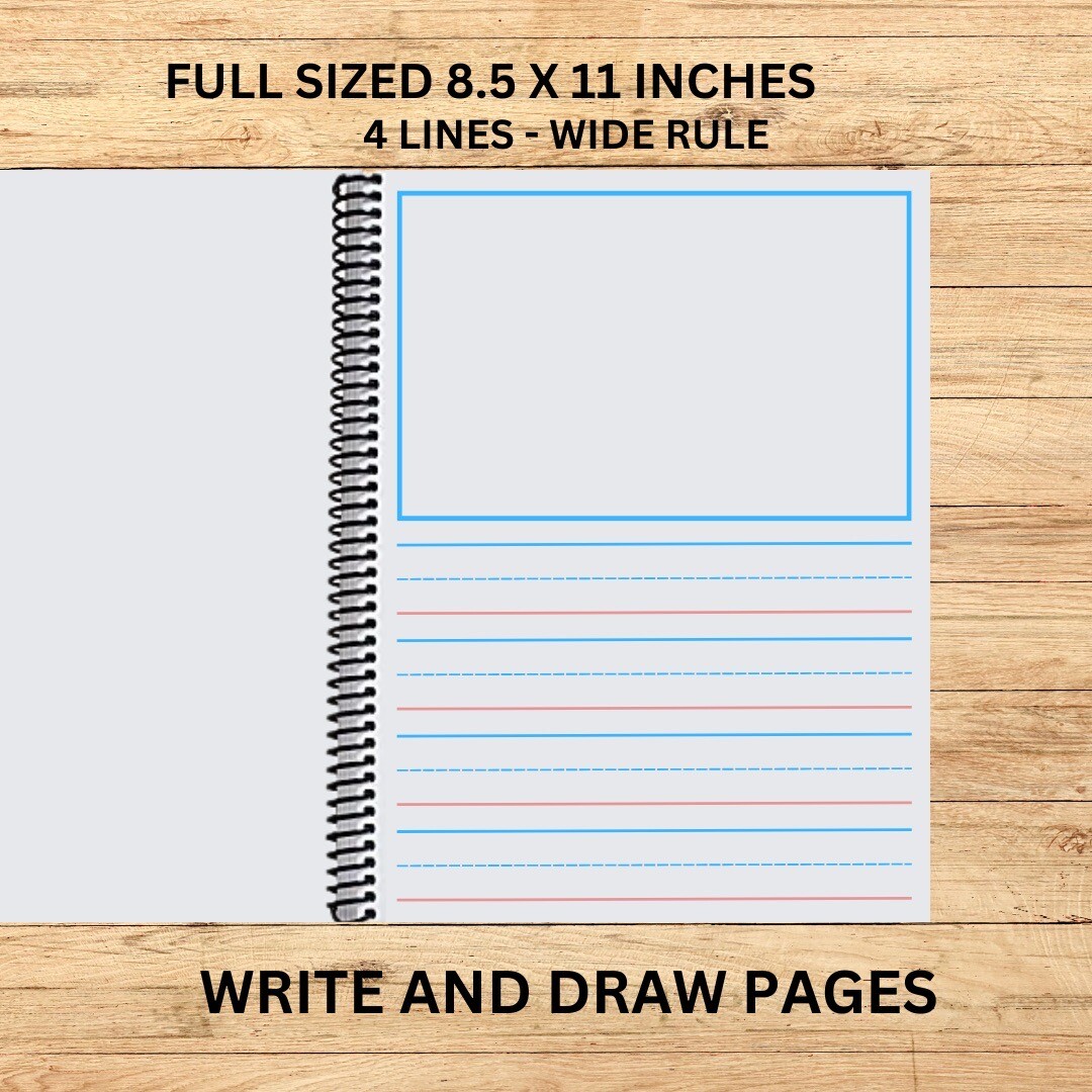 Set of 10 – Story Journals – Wide Rule – Student Journal #JS8