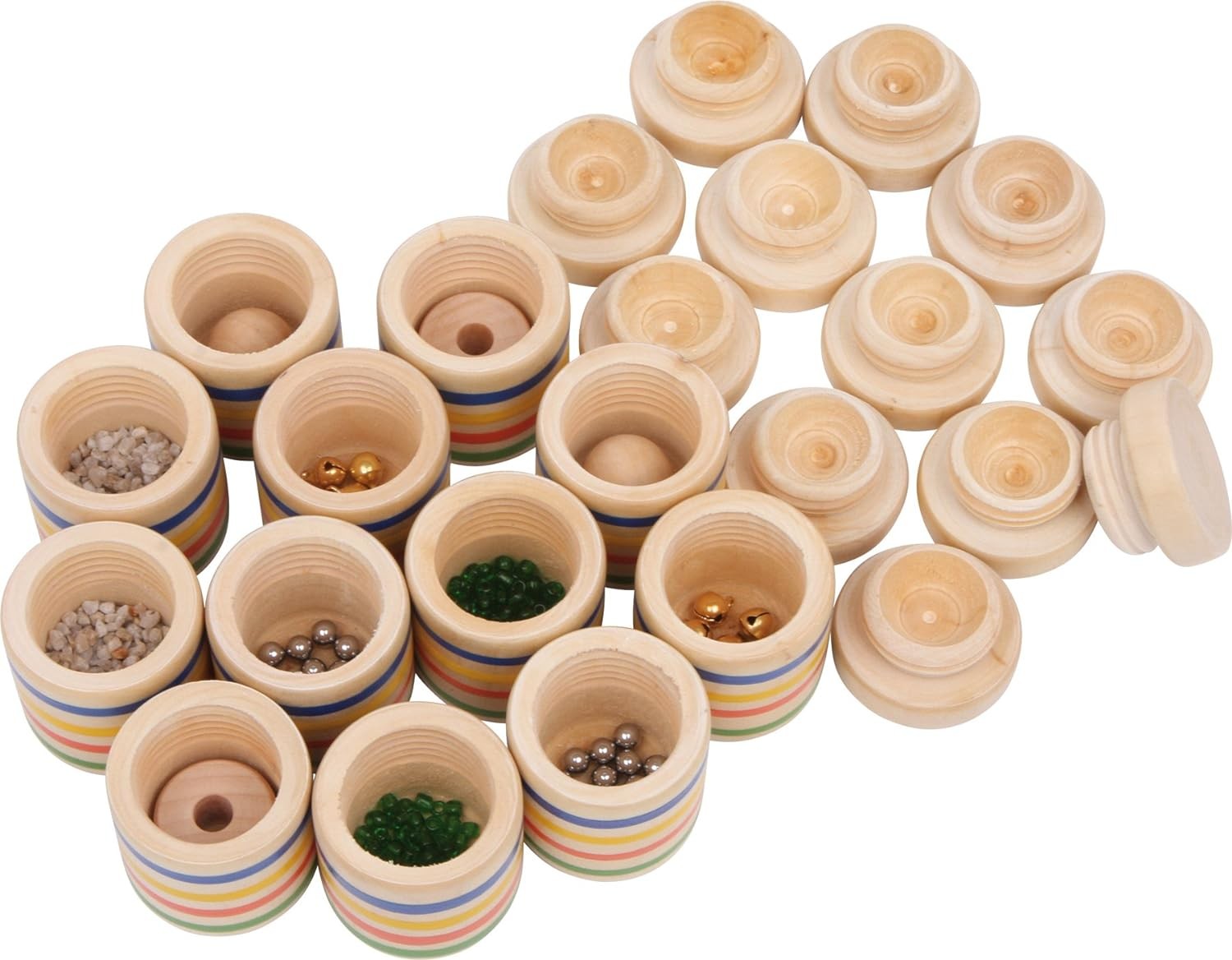 small foot 6766 sensory game “hearing memory” made of wood, 12 wooden boxes, 6 x