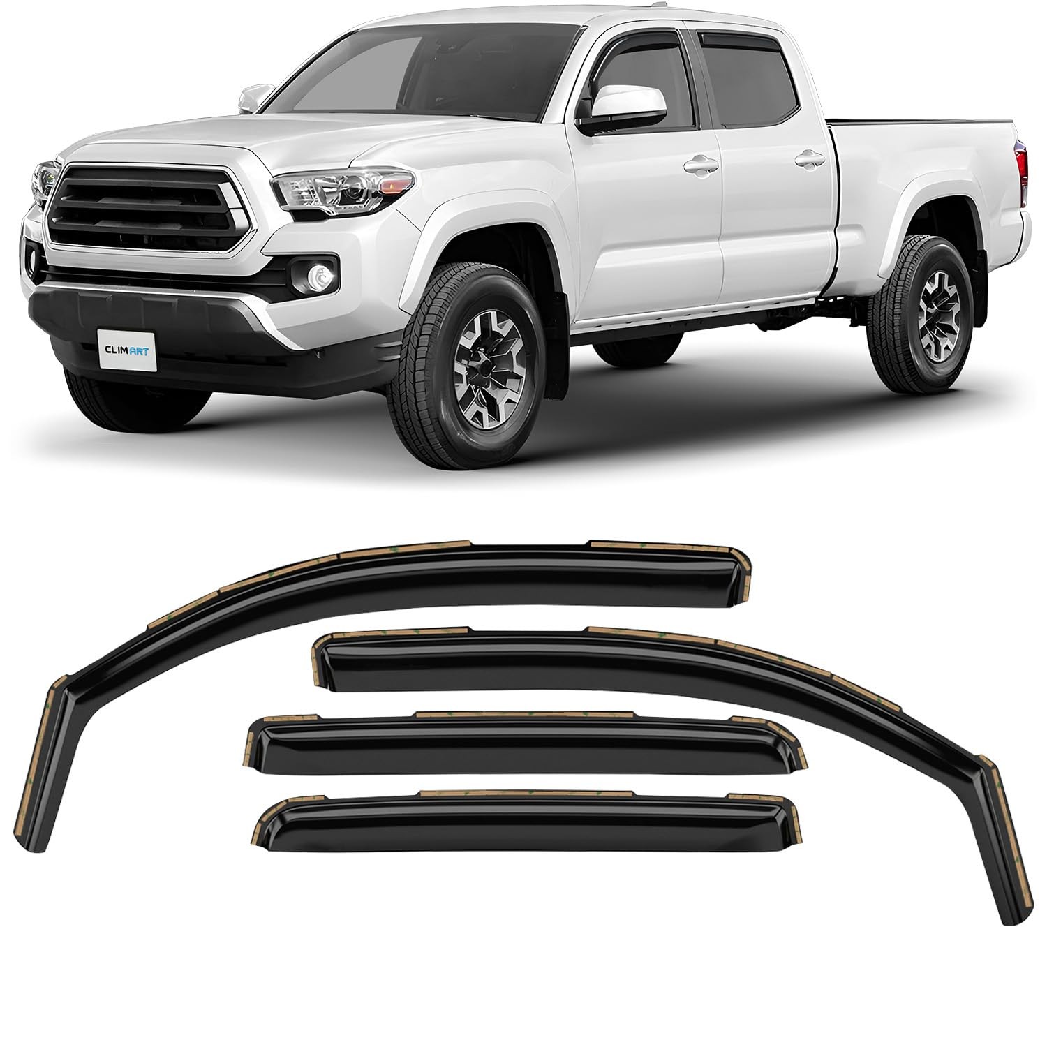 Toyota Tacoma Window Deflectors 2016 2023 In Channel Rain Guards Accessories