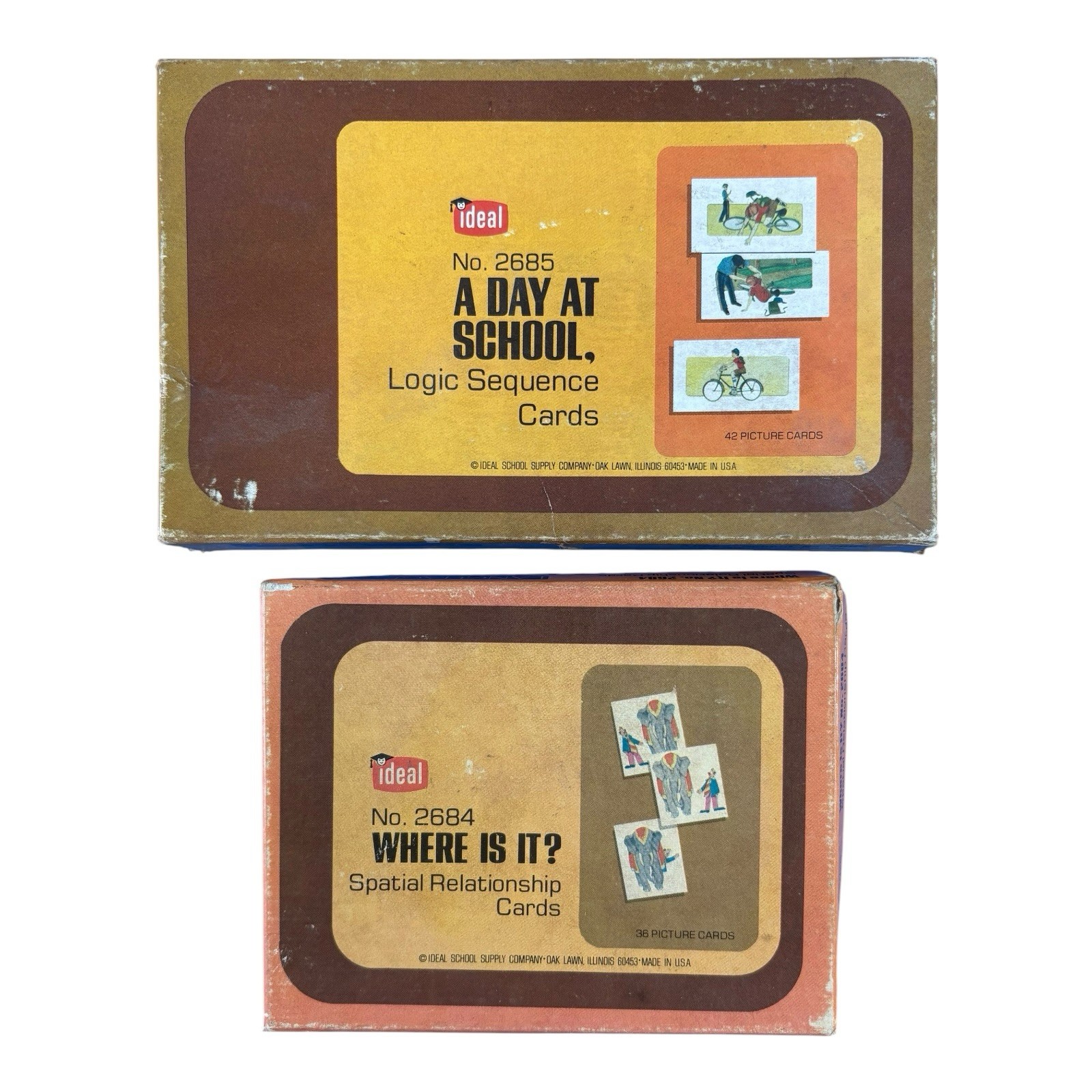 Ideal Where Is It? Spatial Relationship Cards & A Day At School logic sequence