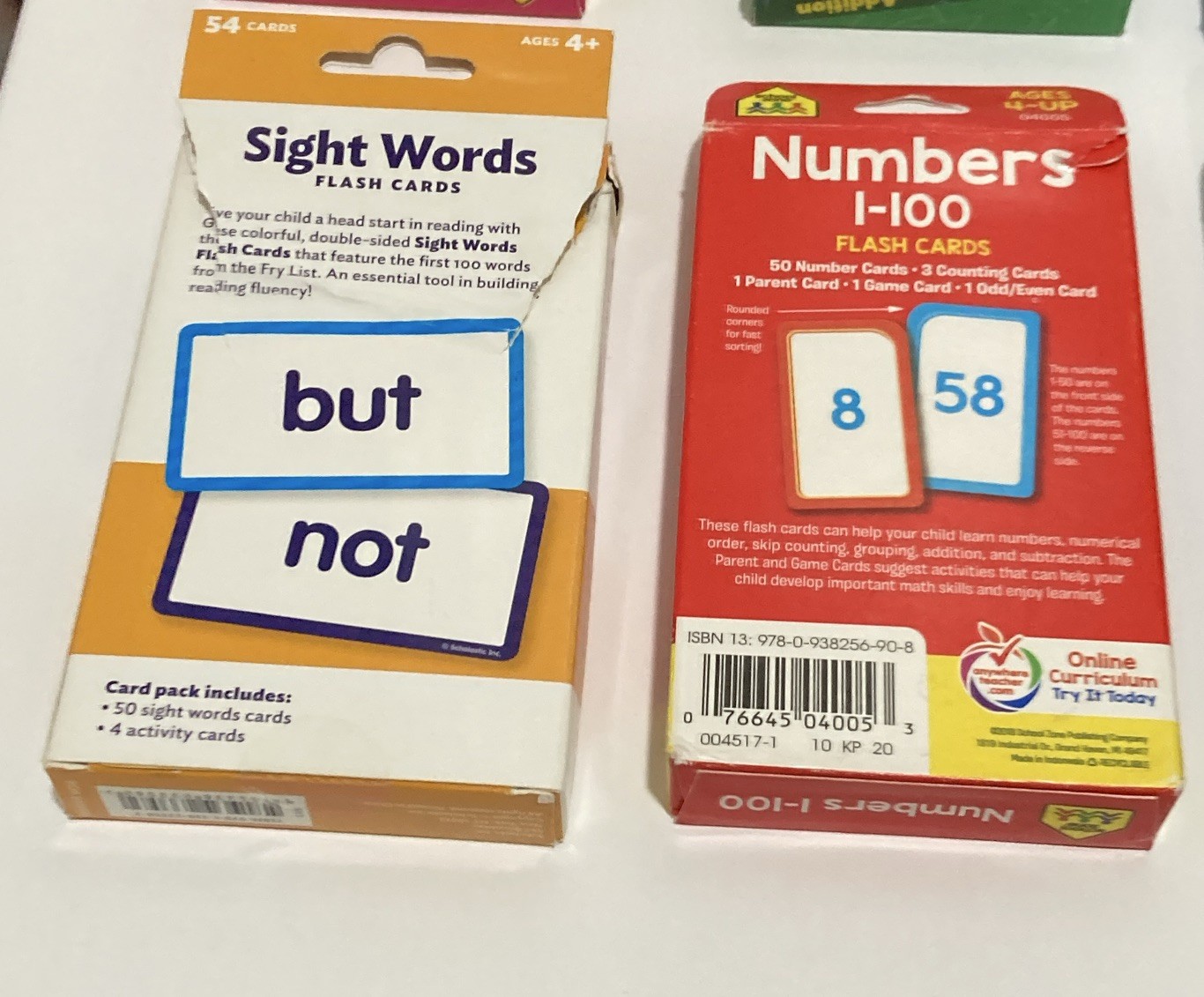 Scholastic Flash Cards Lot Math Alphabet Numbers Sight Words Star Wars Kids