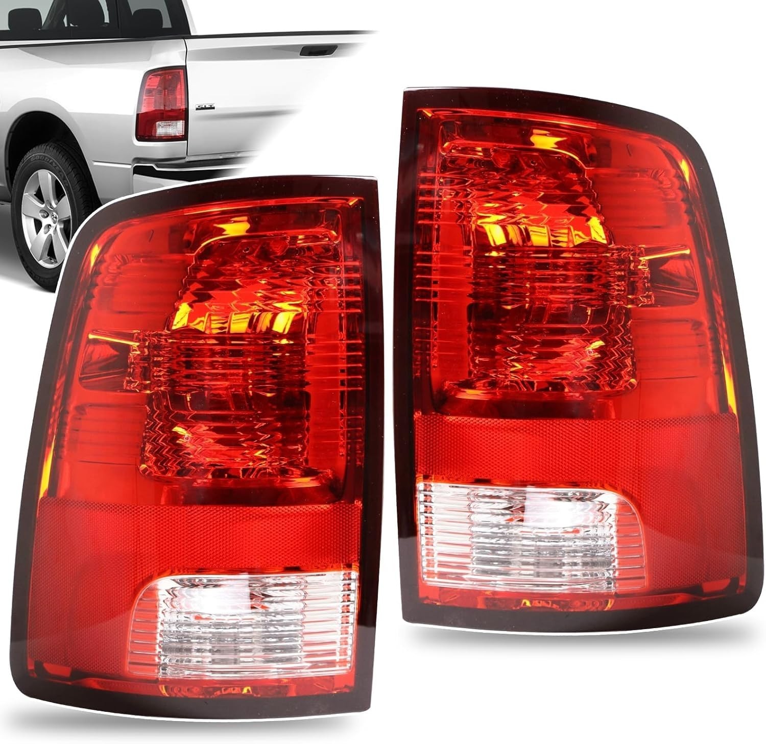 Tail Lights Compatible With Dodge Ram 1500 2500 3500 2009-2018 Brake Taillight..
