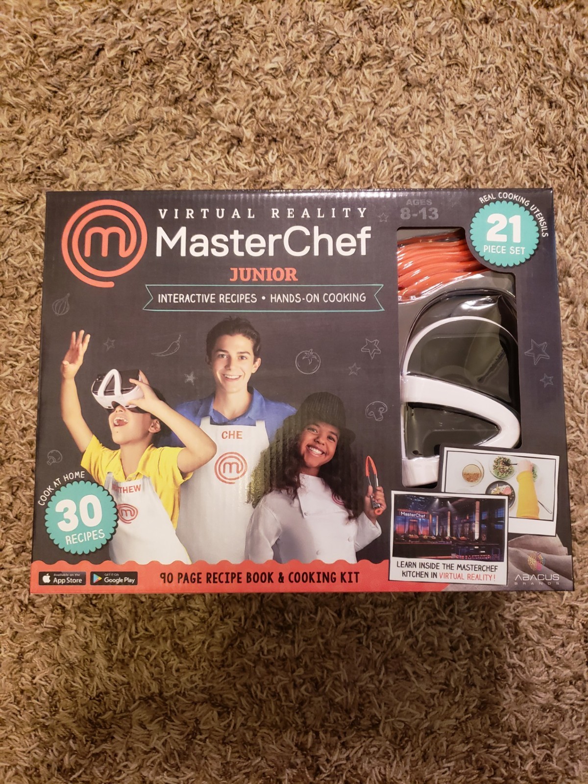 VR MasterChef Junior Recipe Book & Cooking Kit Virtual Reality Kids 21 Piece Set