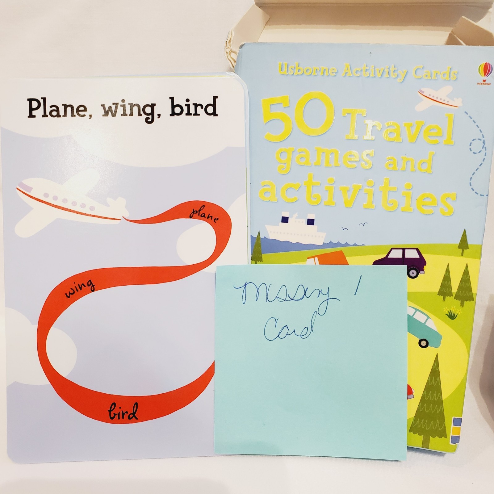 Set of 5 Flashcard Travel Game and Learning Activities 1 card missing in Usborn