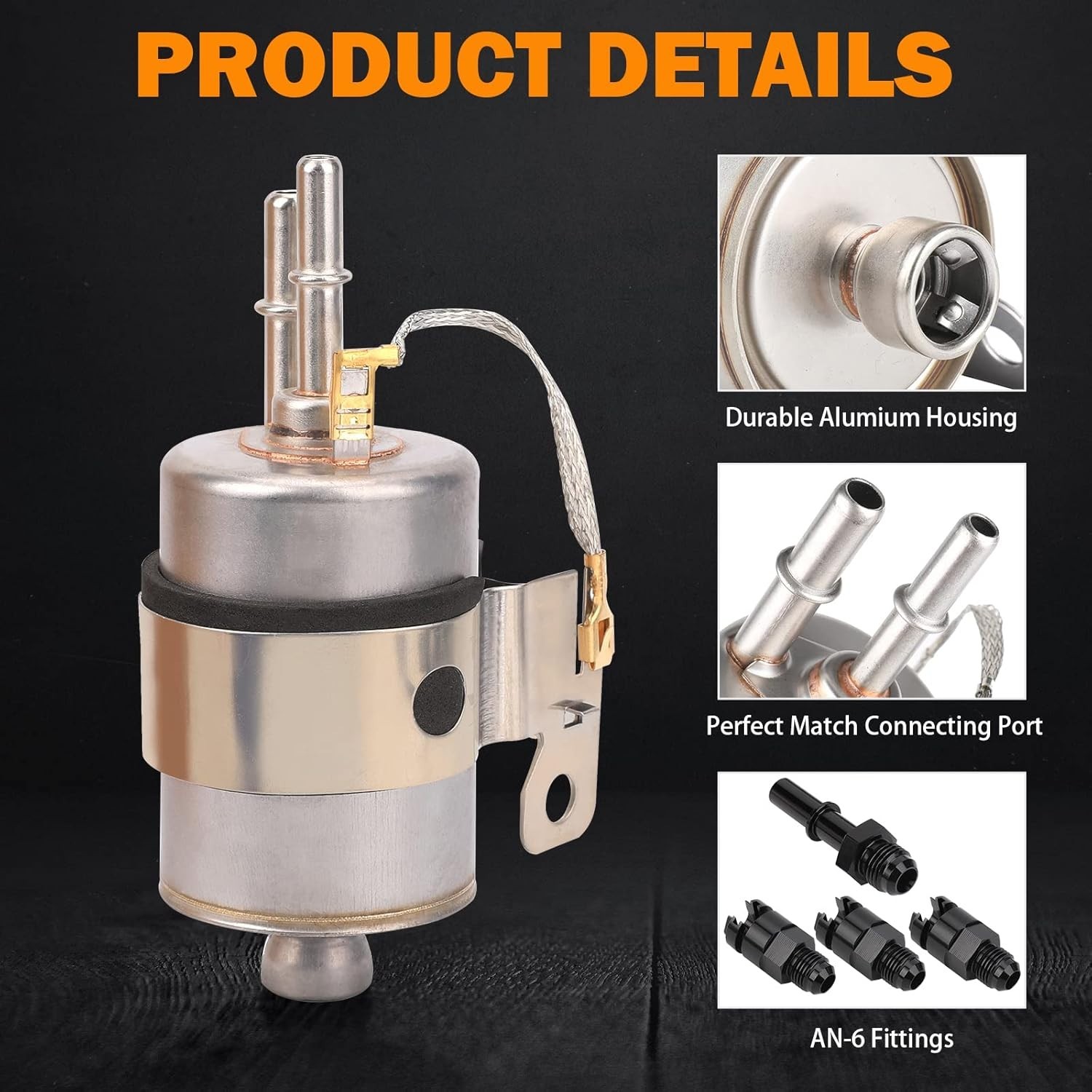 GSL392 Inline Fuel Pump & 58 PSI Fuel Filter Regulator 58 PSI LS Swap Fuel Pump