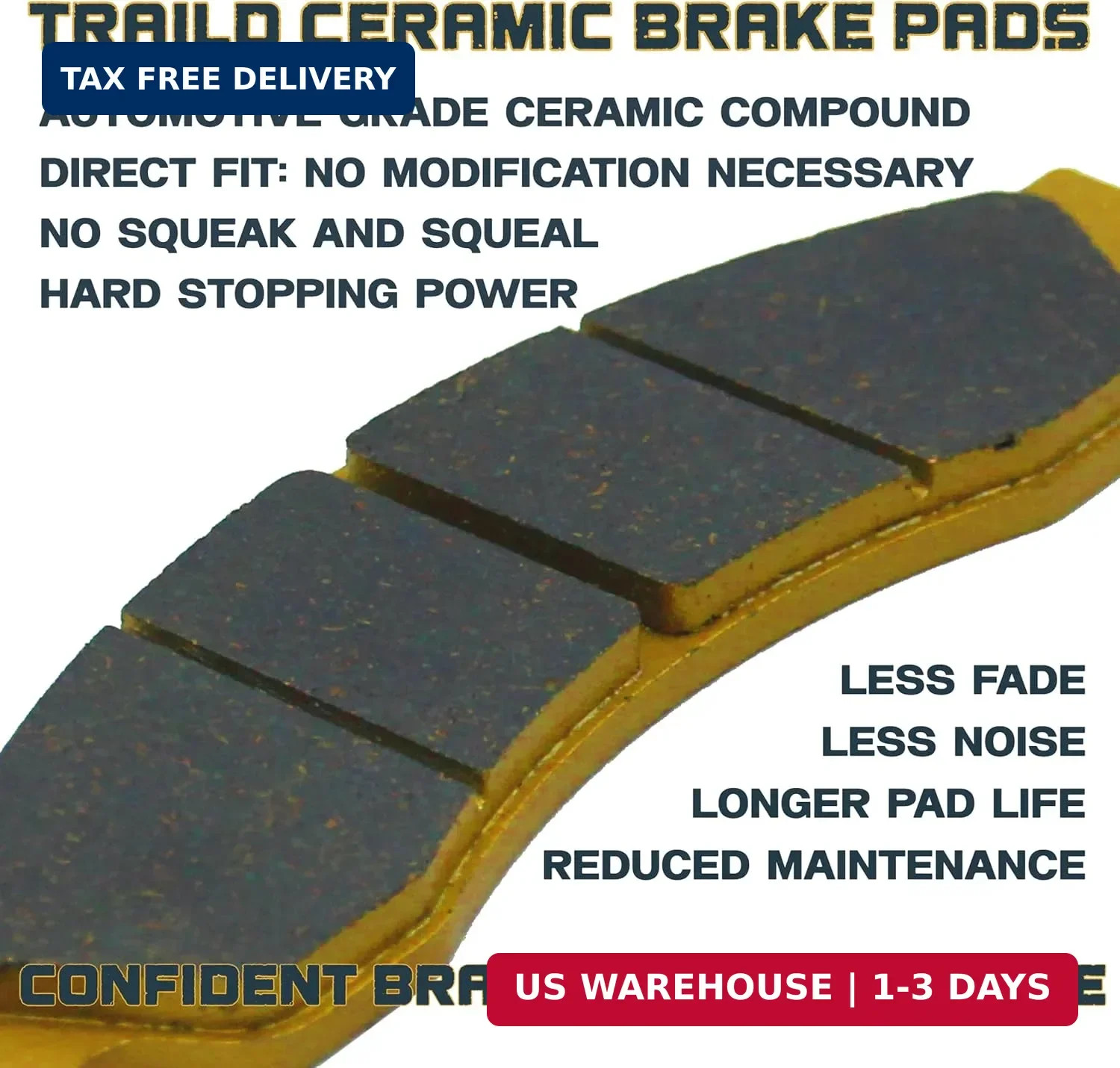 Traild Harley Touring Ceramic Brake Pads 2000-2007 Road King Classic Custom Stre