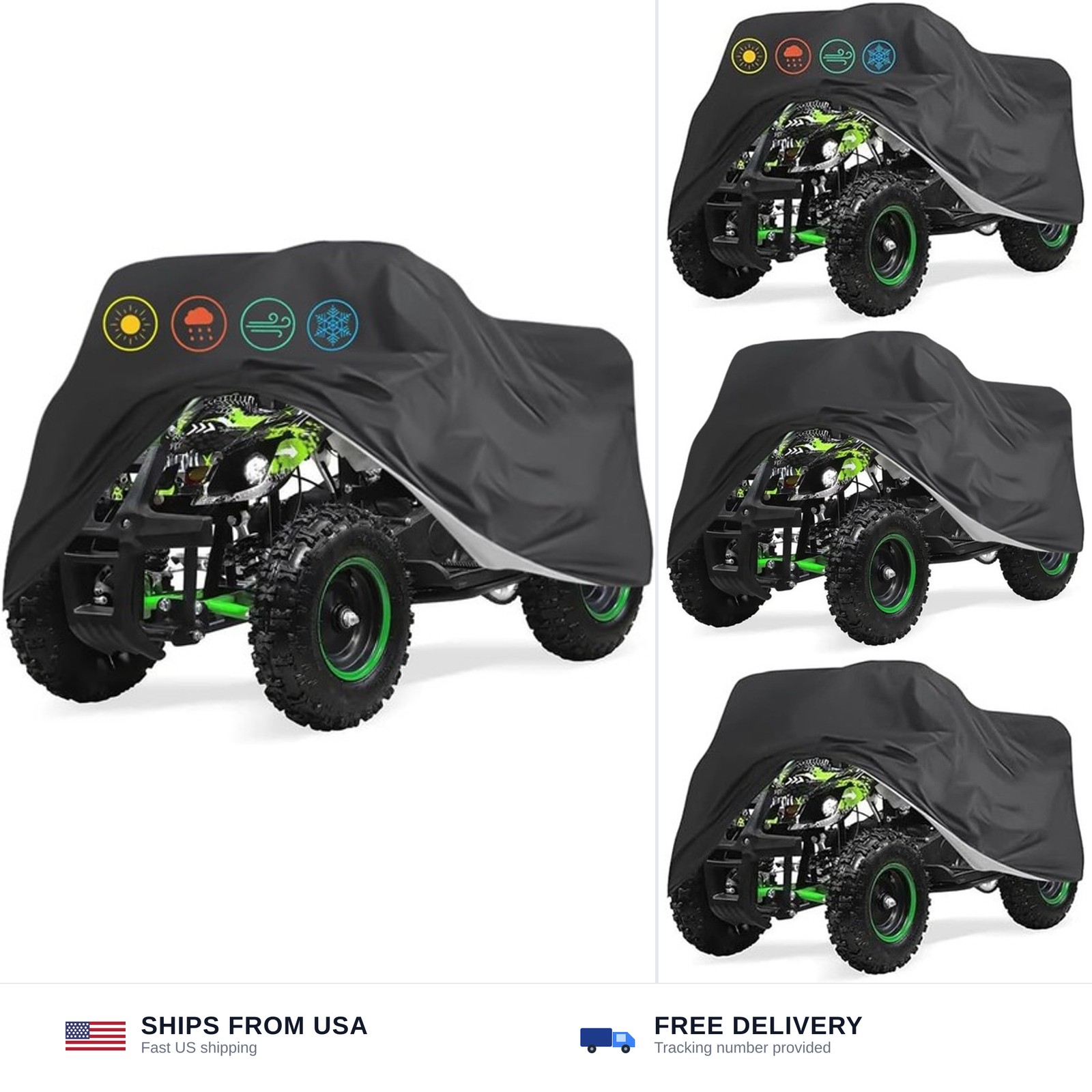 ATV Covers Waterproof 4 Wheeler Covers Quad Covers Used for Polaris Yamaha Su…