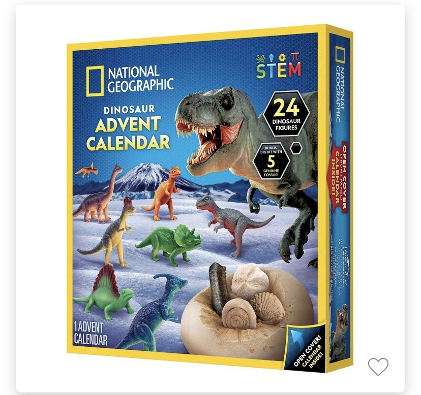New National Geographic Dinosaur Advent Calendar Include 24 Dinosaurs Fossil Dig