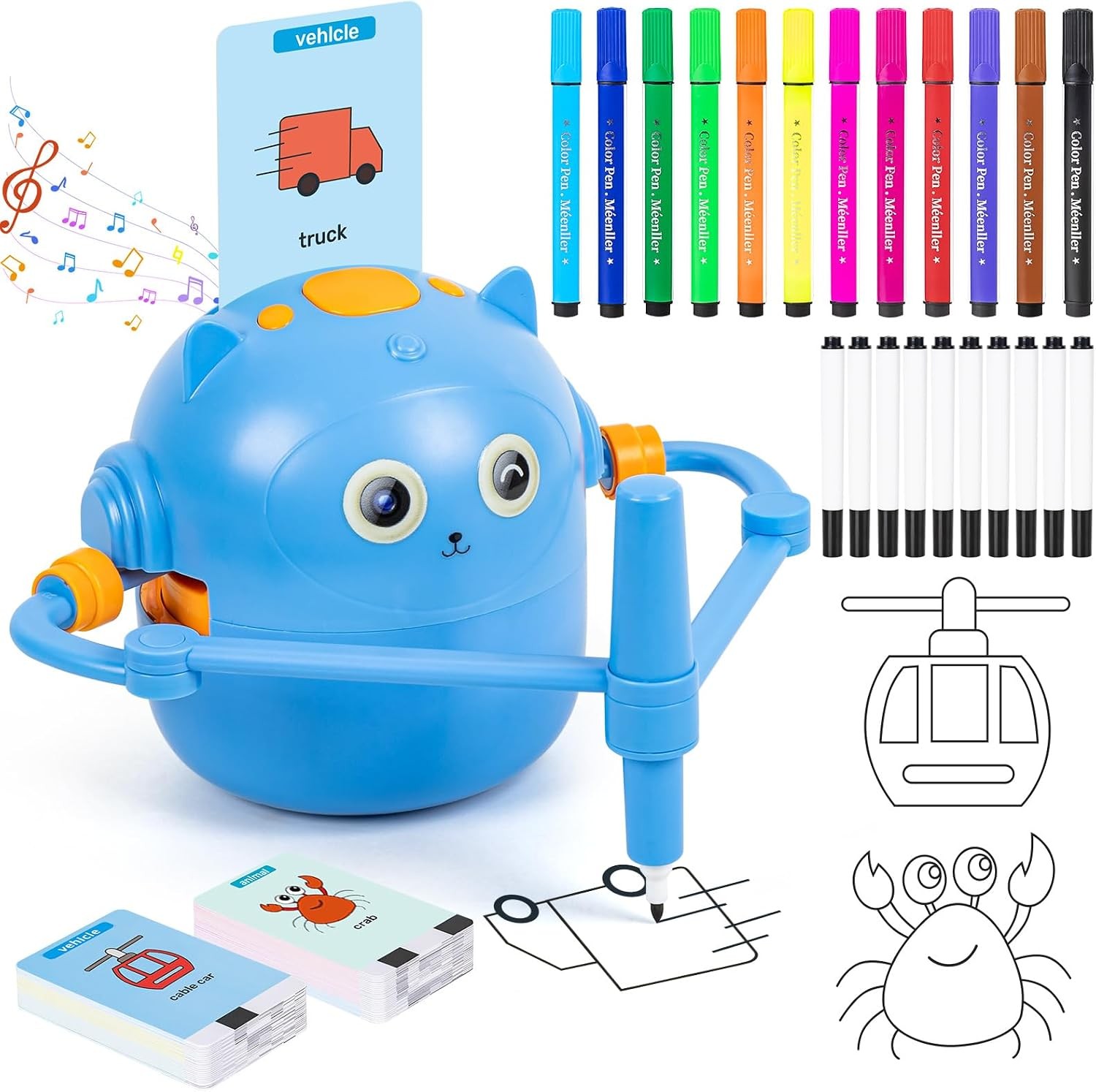 Drawing Robot Kids Drawing Robot Kids 6 7 8 9 10 11 12 Year Old Doodle Bot Toy