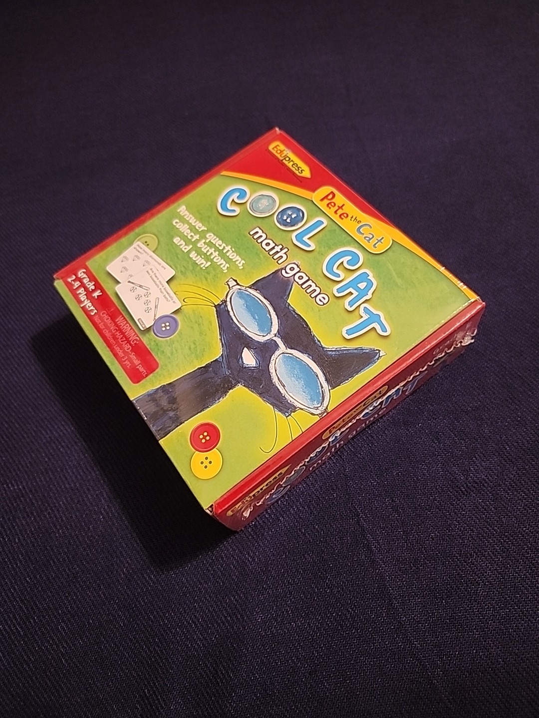 Edupress Pete the Cat Cool Cat Math Game Grade K Kindergarten Sealed Brand New.