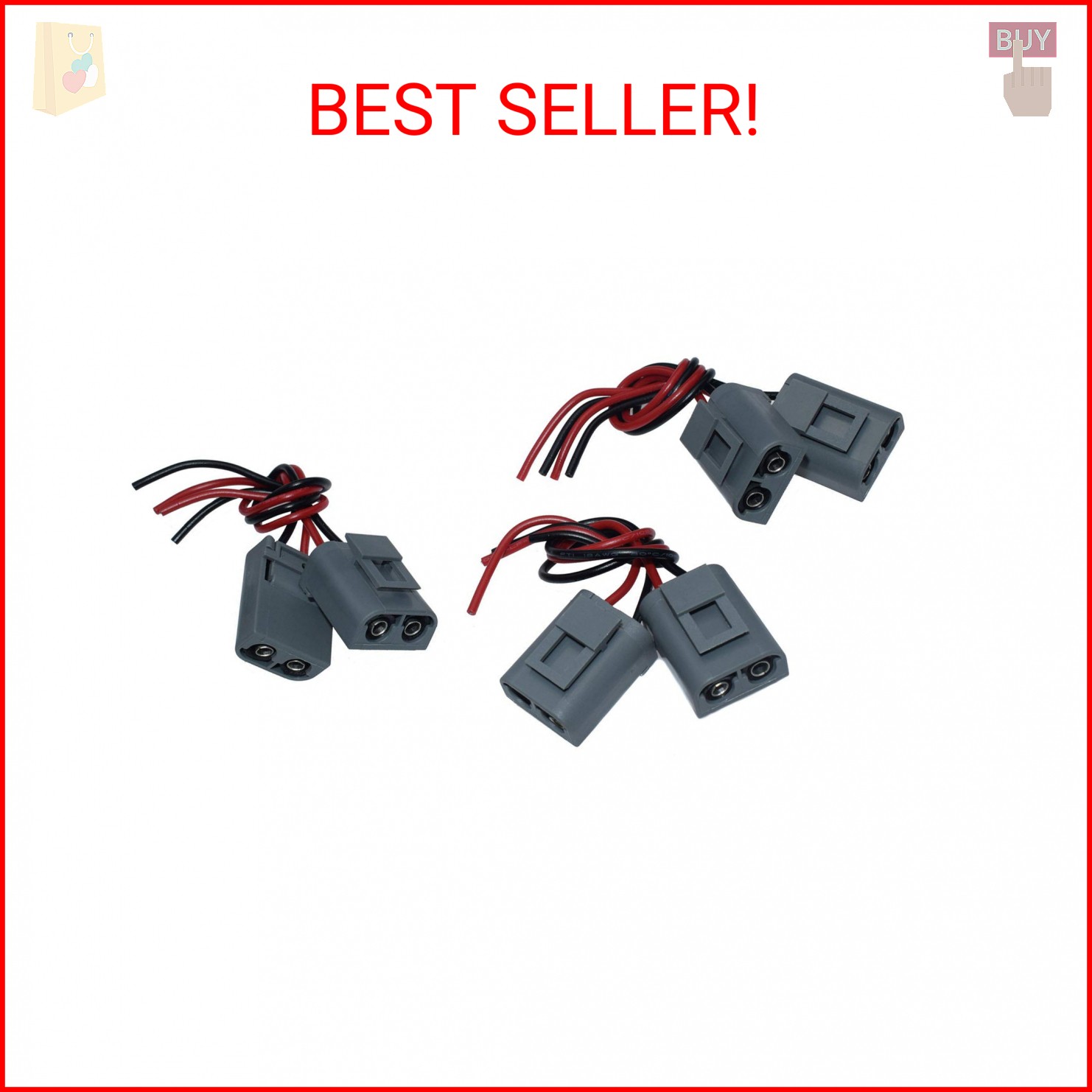Set of 6 Ignition Coil Wiring Connector Harness Plug For VOLVO 960 S90 V90 V40 9