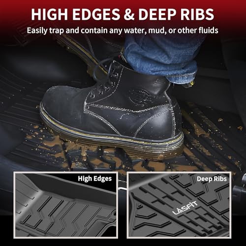 Floor Mats 2013-2018 for Dodge Ram 1500/2500/3500 Crew Cab, 2019-2024 for Dodge