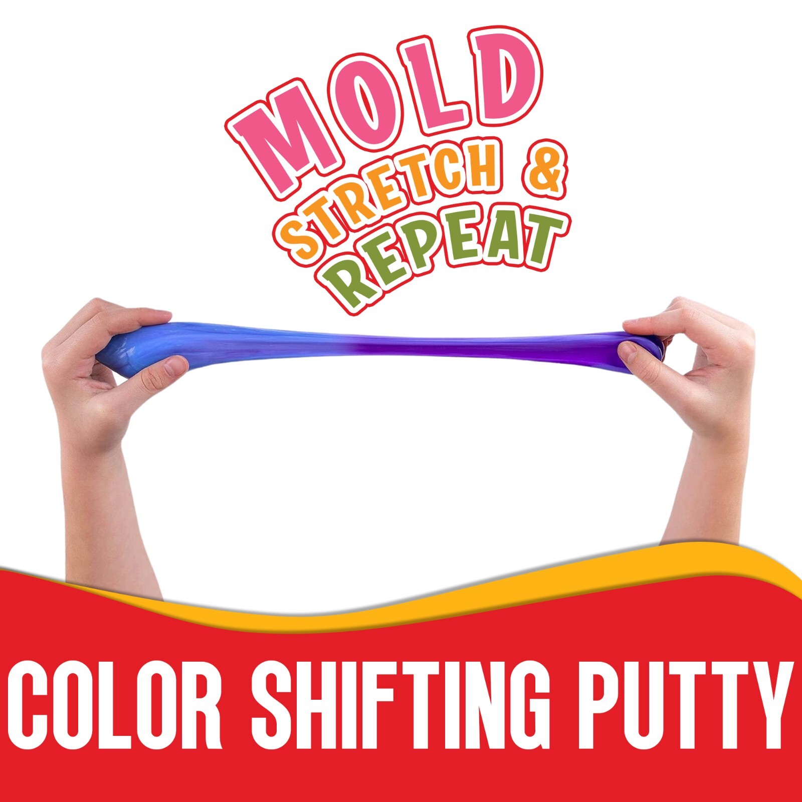 Frudge Putty 4-Pack – Heat Sensitive – Color Changing Slime – 2 Oz per Container
