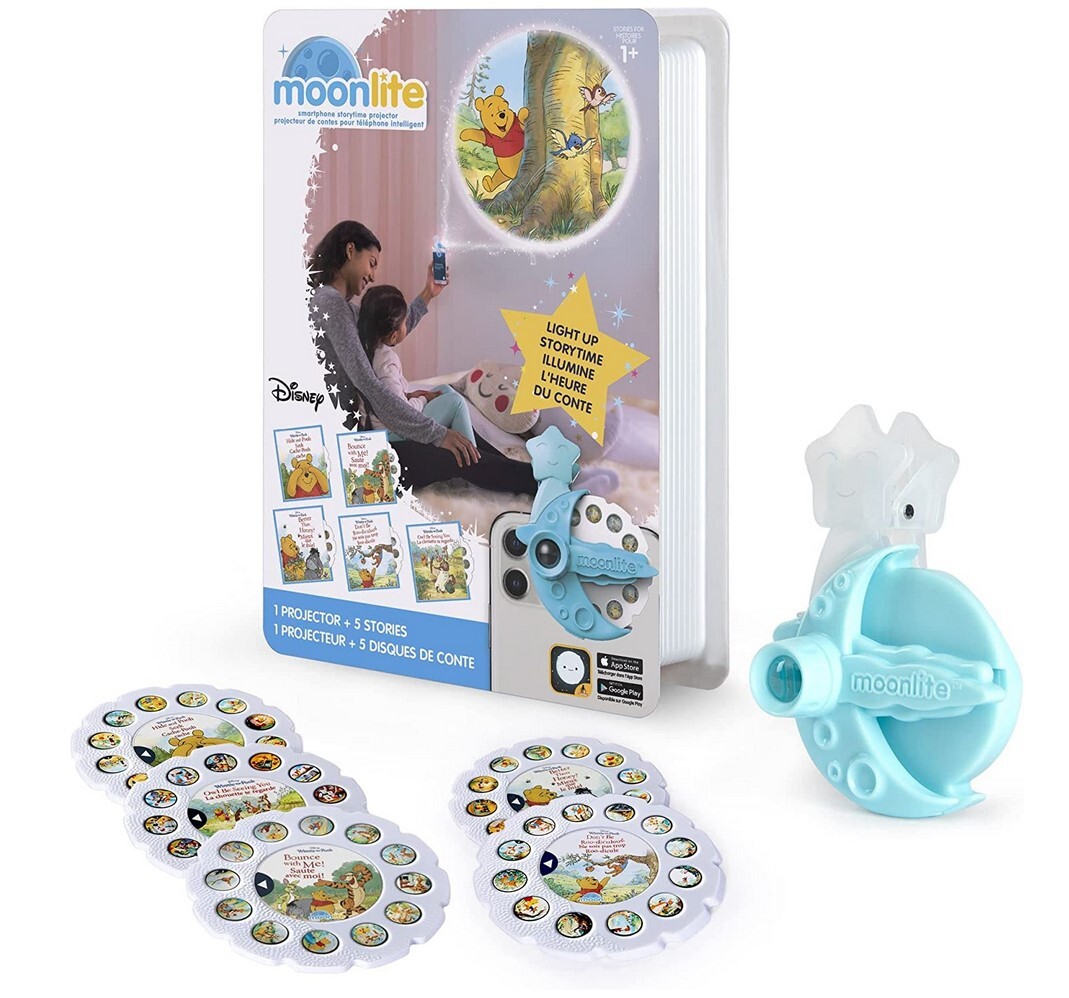 Moonlite Mini Projector with 5 Pixar Stories – New Way to Read Stories Togeth…