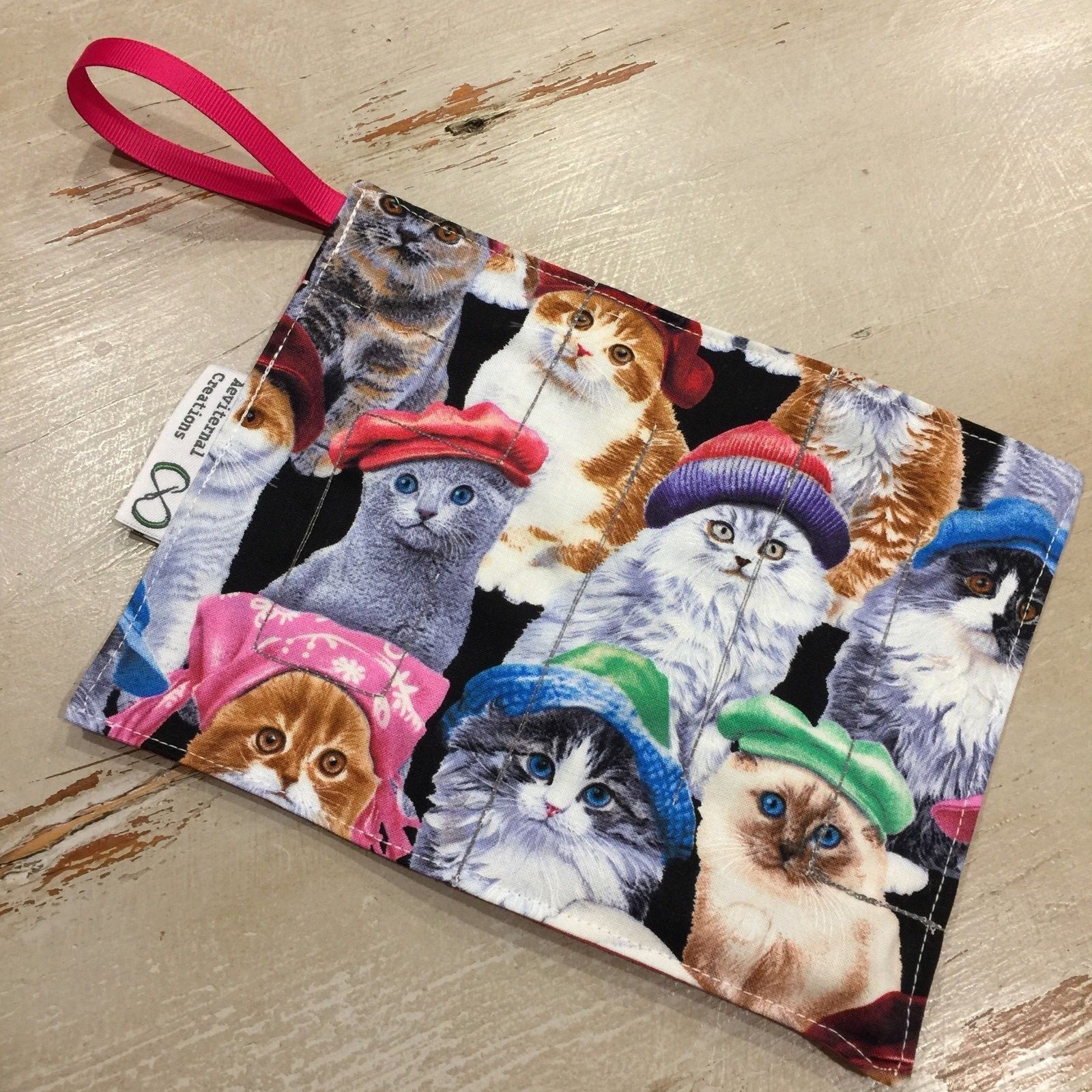 Marble Maze, Fabric, Puzzle, Sensory Learning Aid, Tactile, ADHD, Cats In Hats